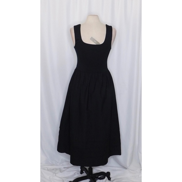 NWT!! J. CREW Black Drop-Waist Mixy Dress Tank Midi Dropwaist Medium Tall MT - Picture 9 of 15